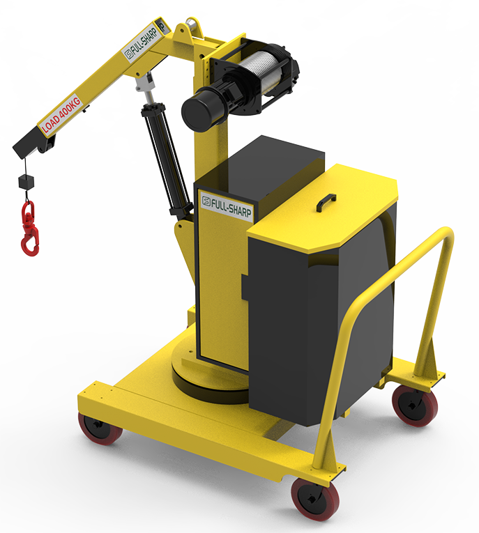 Xe cẩu điện 400kg Full-Sharp nâng vật nặng trong nhà xưởng