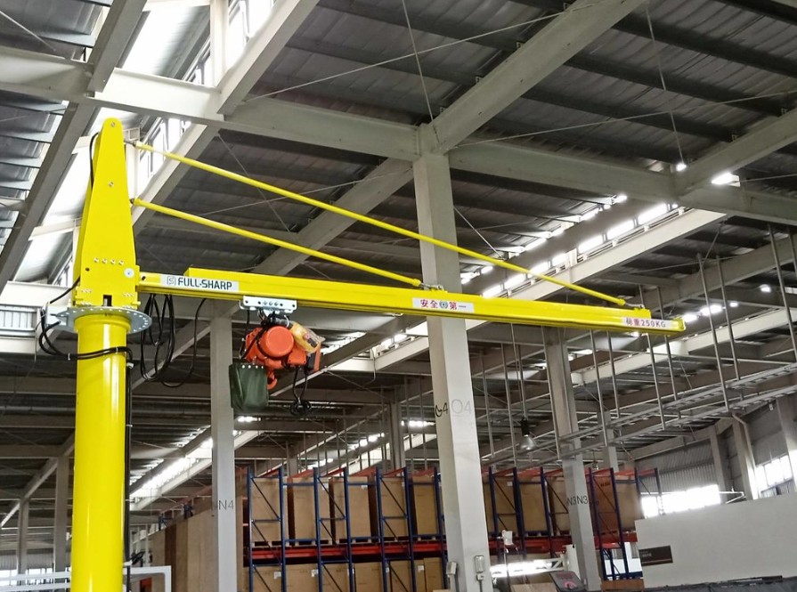 Cầu trục xoay thanh ray 5T | Treo pa lăng điện tải 250kg | Giải pháp nâng hạ công nghiệp